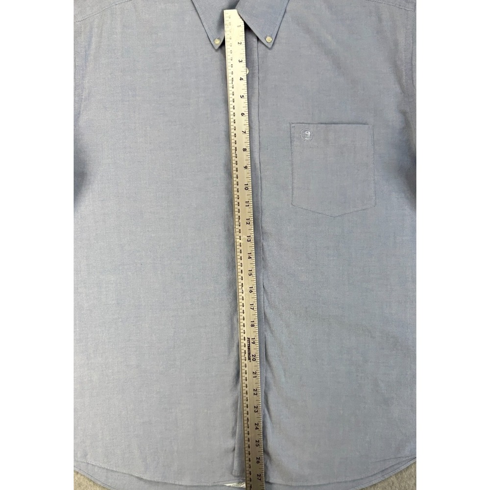 Duck Head Mens L SS Button Up Shirt Blue 16 Old Money Country Club Preppy Staple - Picture 7 of 8